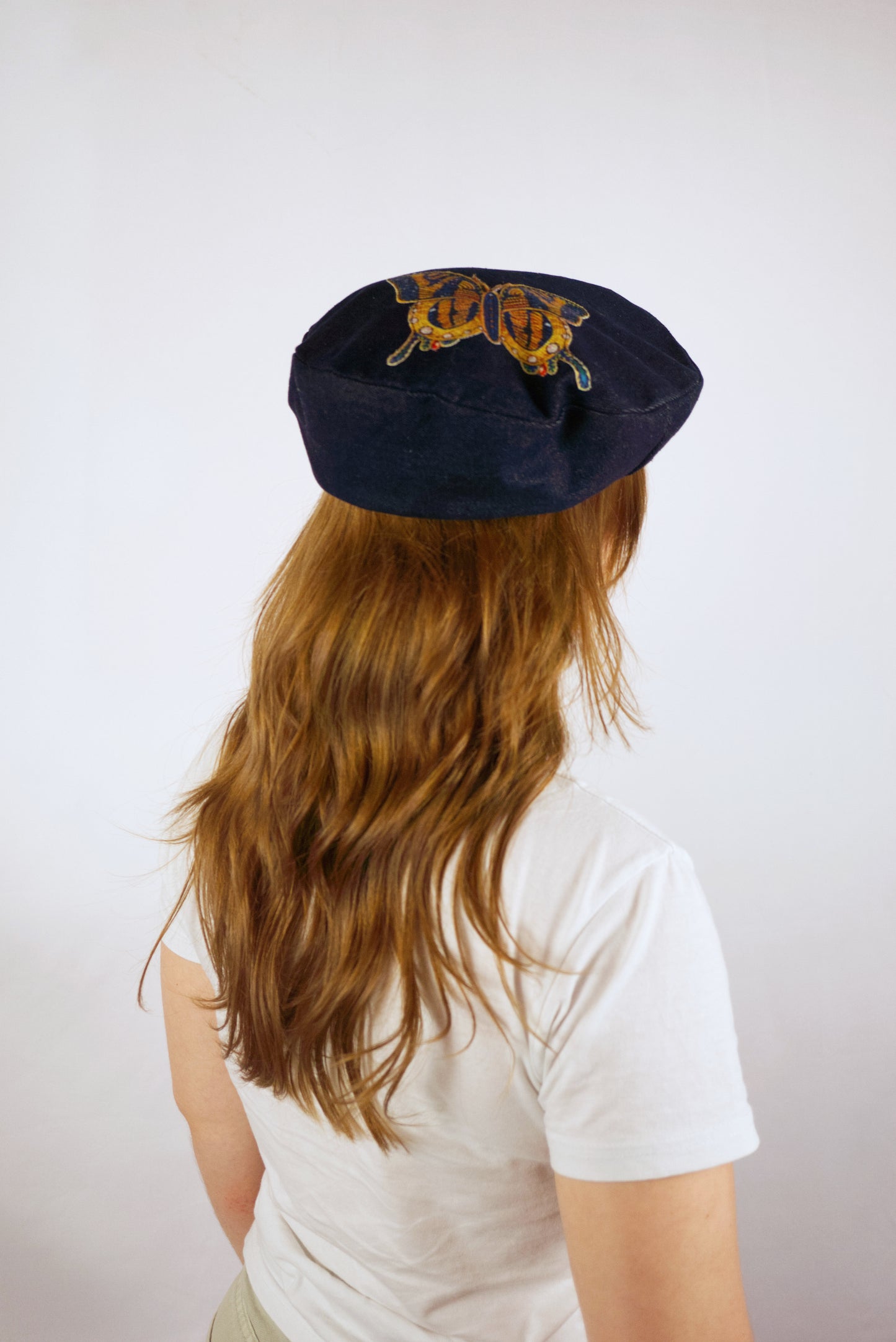 BÉRET PATCHWORK DENIM BUTTERFLY