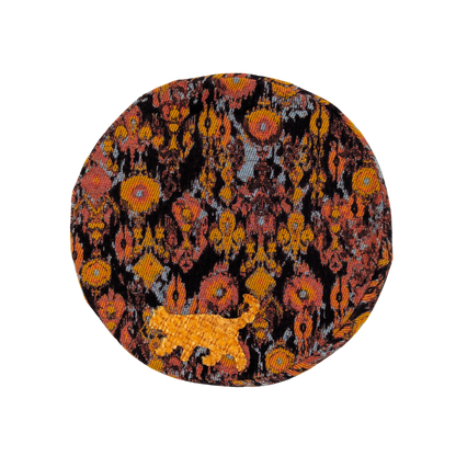 BÉRET PATCHWORK ORANGE ANIMALS
