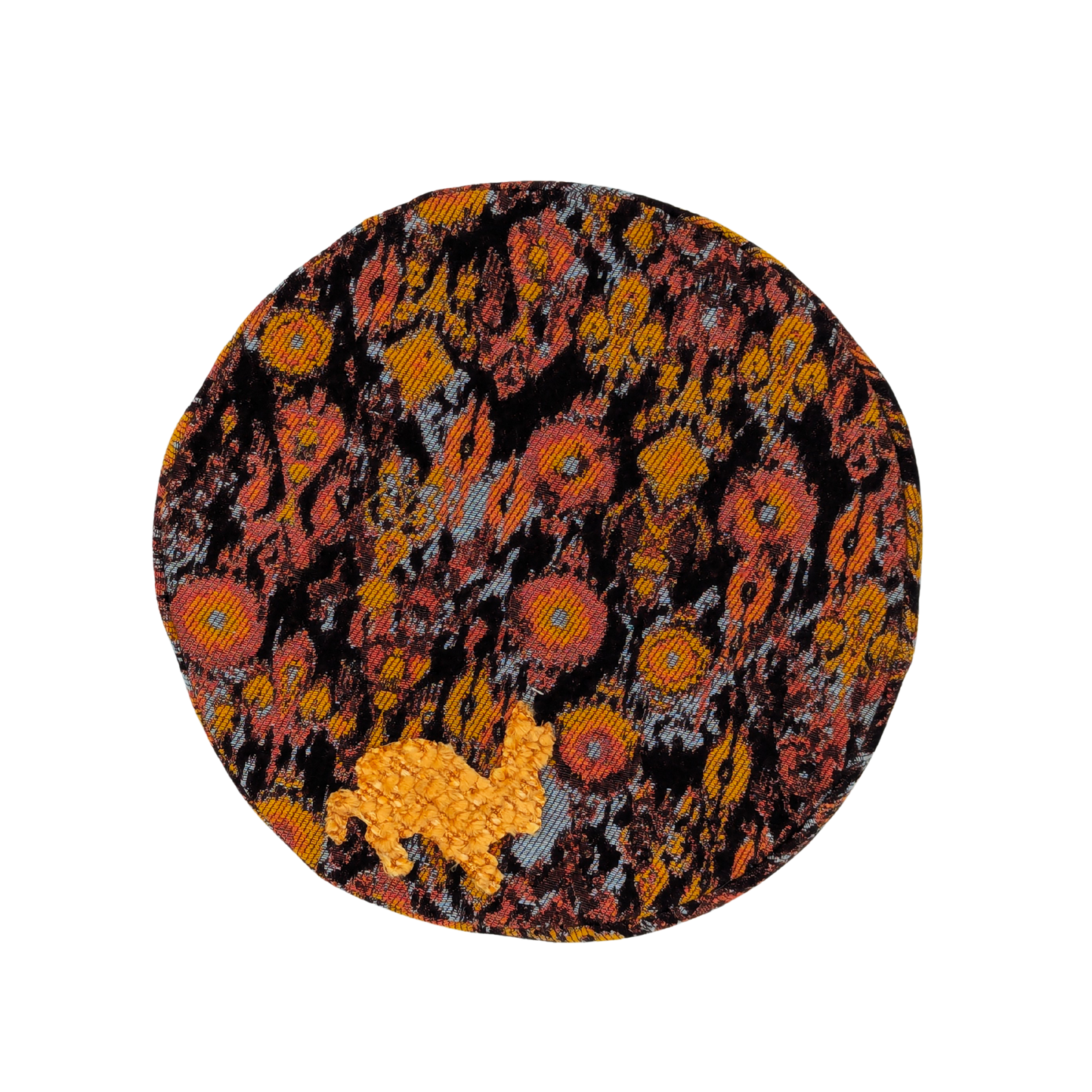 BÉRET PATCHWORK ORANGE ANIMALS
