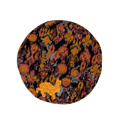 BÉRET PATCHWORK ORANGE ANIMALS