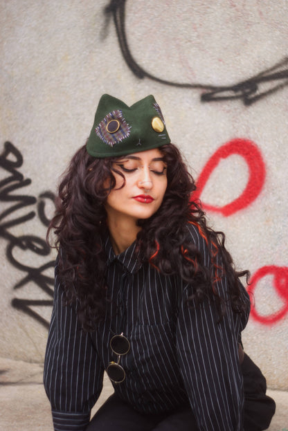 CHAPEAU BRIGITTE VERT