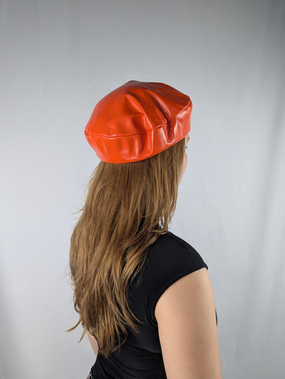 BÉRET SIMPLE VINYLE ORANGE