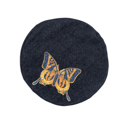 BÉRET PATCHWORK DENIM BUTTERFLY