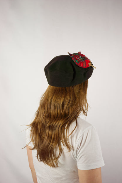 BÉRET PELUCHE TARTAN KITTY