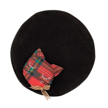 BÉRET PELUCHE TARTAN KITTY